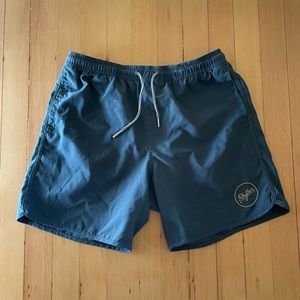 Rhythm Apparel navy blue men’s beach shorts waist size 30